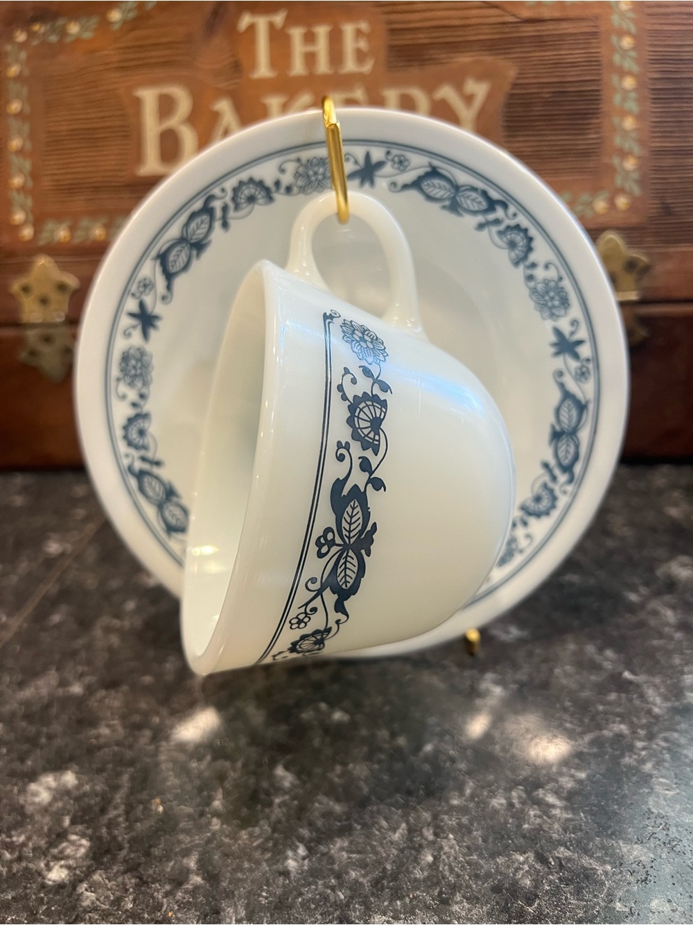 VTG Old Town Blue Cup & Saucer Set